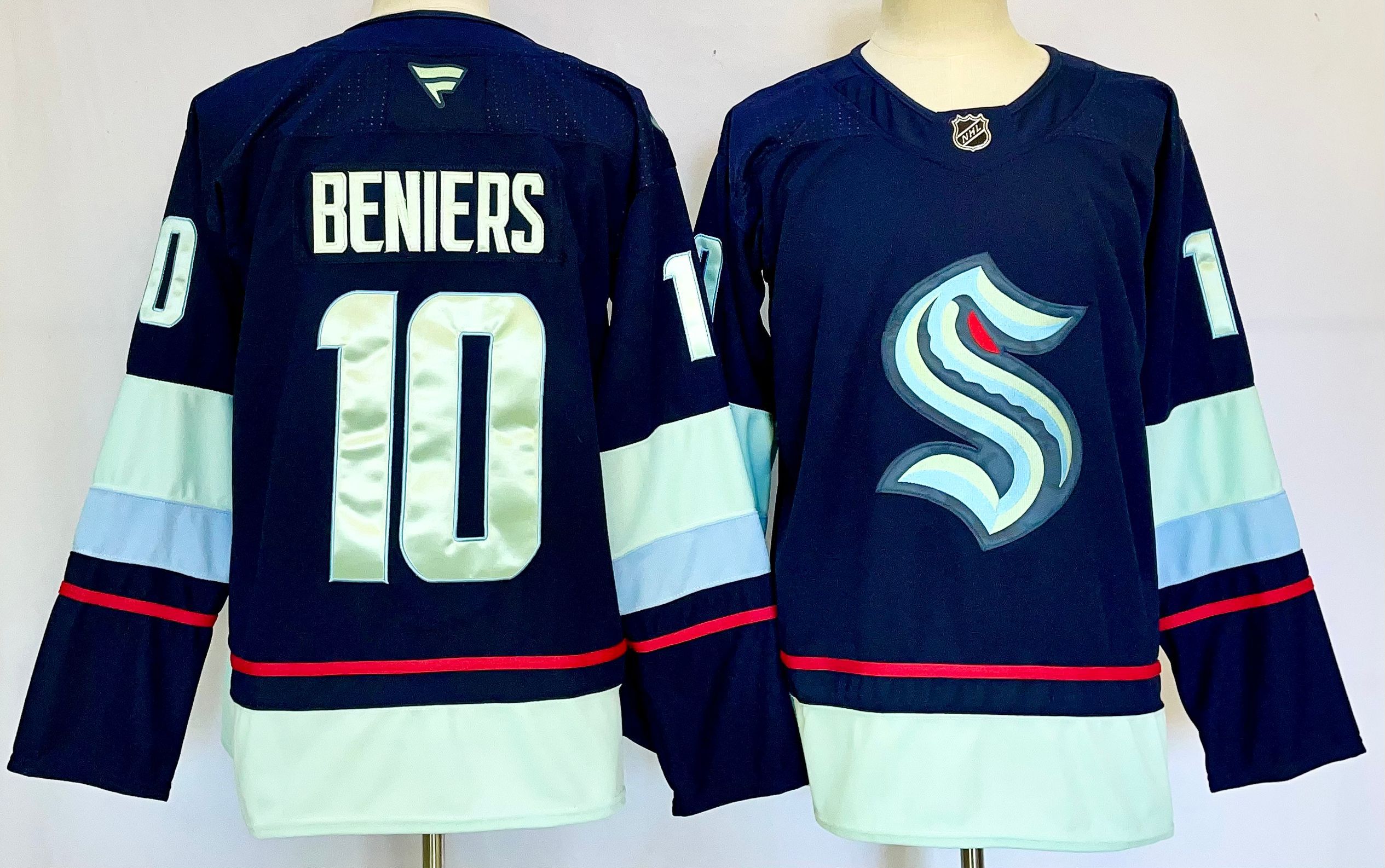 Men Seattle Kraken #10 Beniers Drak Blue 2025 Home Premier Player NHL Jersey->more nhl jerseys->NHL Jersey